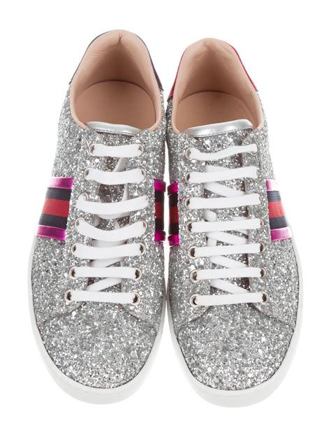 blue sparkle gucci shoes|gucci glitter web sneakers.